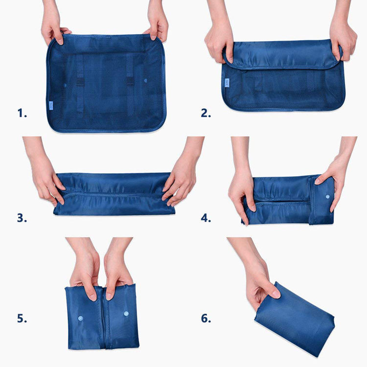 7 세트 다기능 방수 여행 수하물 큐브 주최자 포장