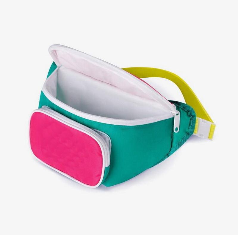 Custom logo sport gym fanny pack insulated food can drinks thermal ice bags fan waist bag cooler for men women