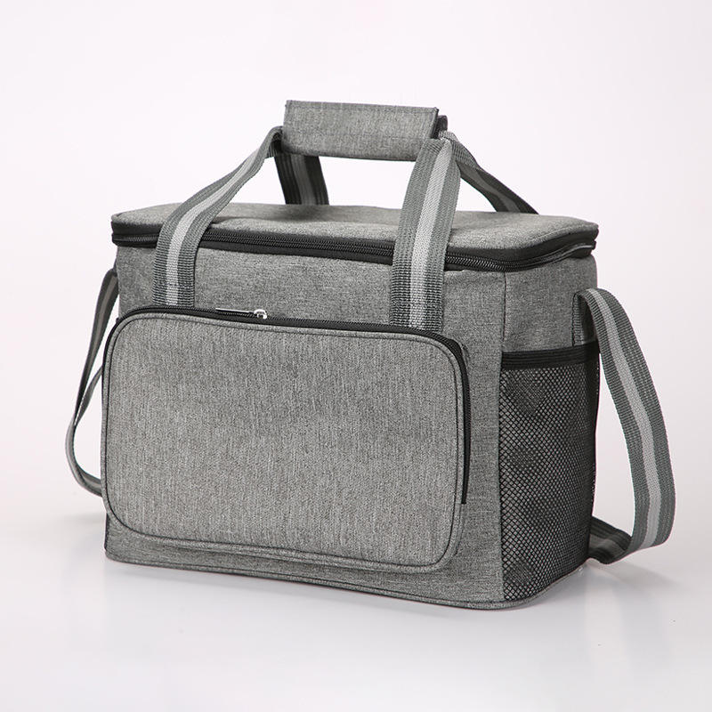 Large Capacity Waterproof Custom Logo Aluminum Foil Insulation Zipper Bags Cooler Insulated Bag With Handle
