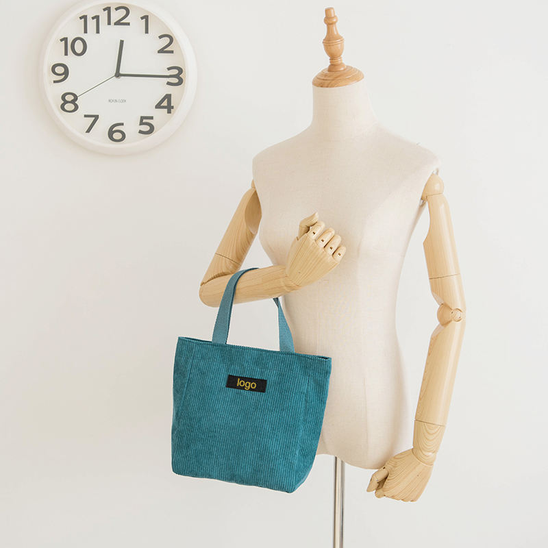 custom women corduroy tote bag for women girls small casual tote handbags