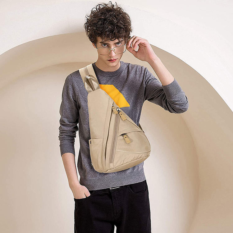 Waterproof casual streetwear single shoulder backpack crossbody sling bags motorcycle custom cross chest bag