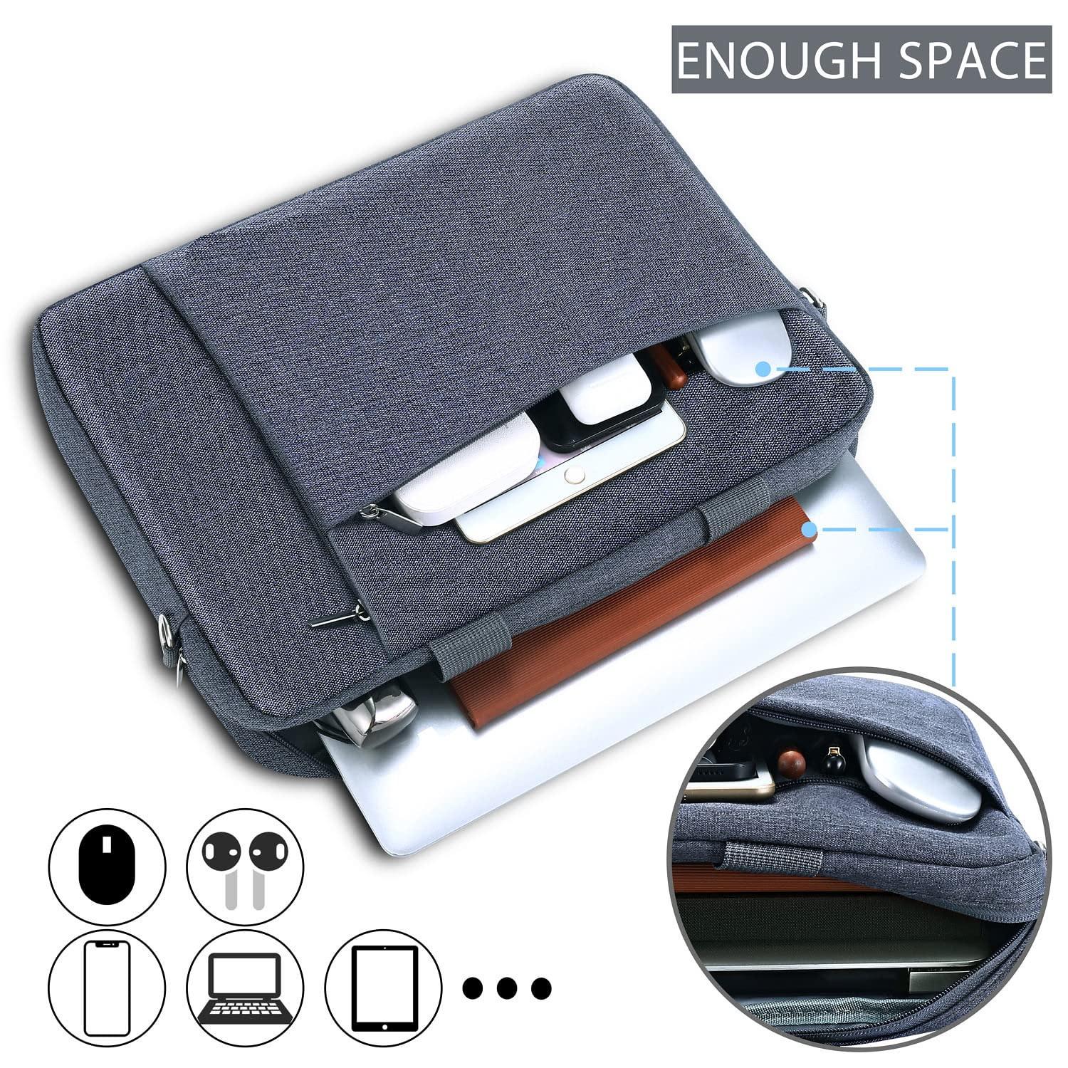 Navy high quality custom water resistance computer bag messenger case bags laptop sleeve with handle