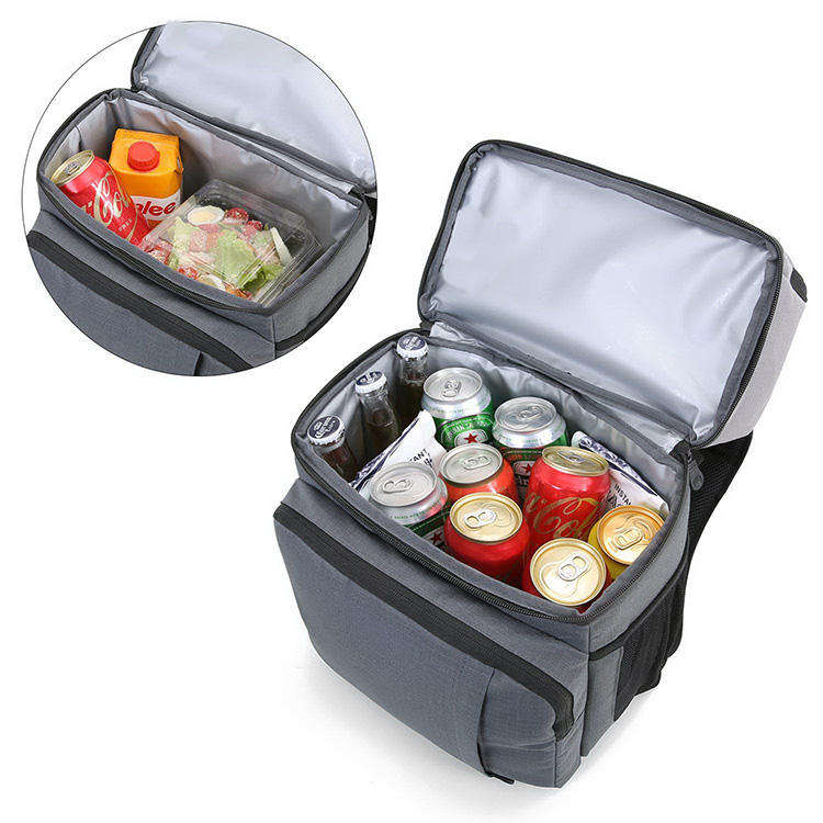 Extra Large Double Compartments Camping Insulated Backpack Cooler Lunch Bag