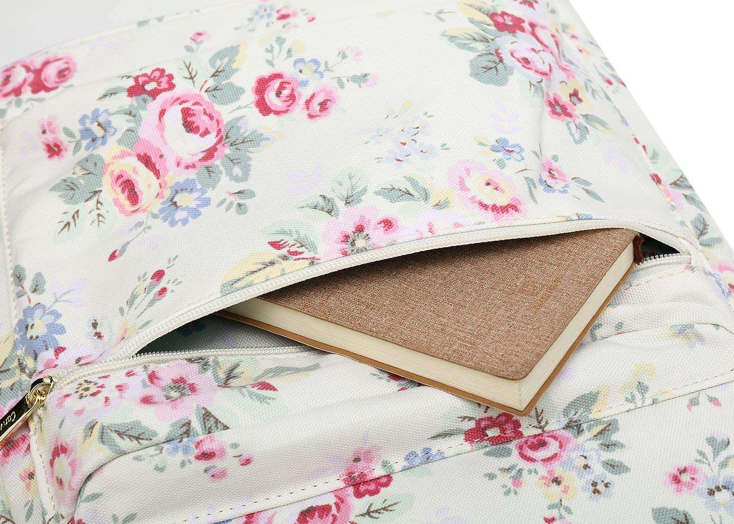 마사지 쿠션 스트랩과 USB 충전 포트가 있는 캔버스 방수 노트북 백팩 15인치