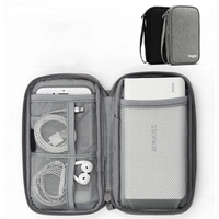 custom portable usb cable power bank hard drive earphones organizer bag for travel
