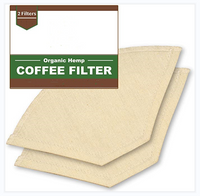 Organic Hemp Cloth Coffee Filters Pour Over Reusable Cone Coffee Filters for Drip Coffee Makers