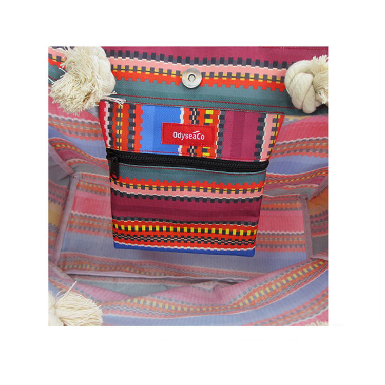 커스텀 10oz 코튼 캔버스 방황 토트 백 로프 핸들