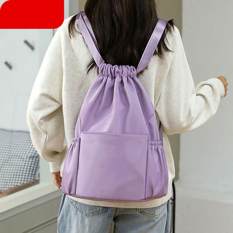 Wholesale polyester drawstring bag backpack waterproof nylon sports outdoor lightweight back pack daybag