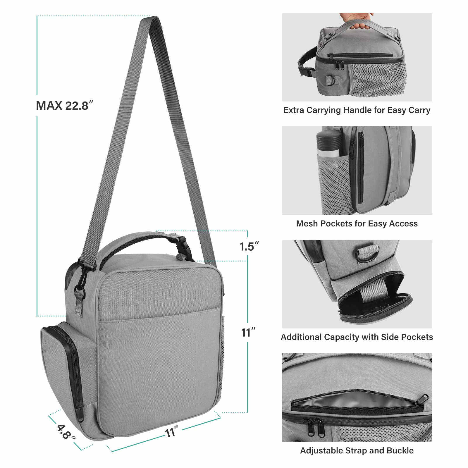 Wholesale Soft Leak proof School Lunch thermal Bag for Office Work Picnic Beach Travel Gym