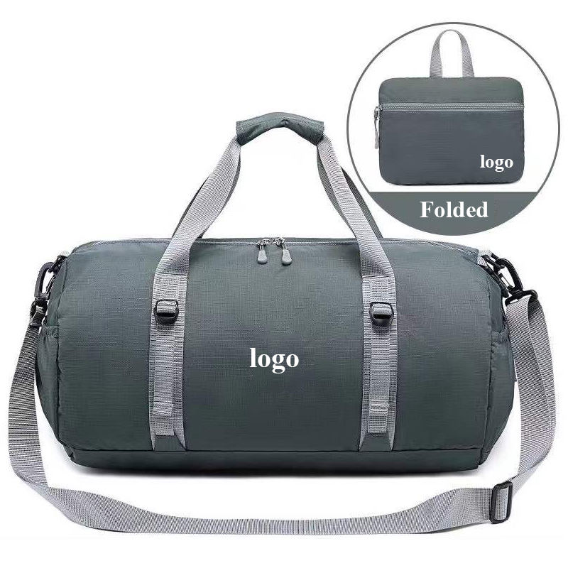 Custom Logo 16"18" Large Foldable Duffel Bag for Travel Gym Sports Lightweight Waterproof Travel Luggage Duffle Bag Men Women