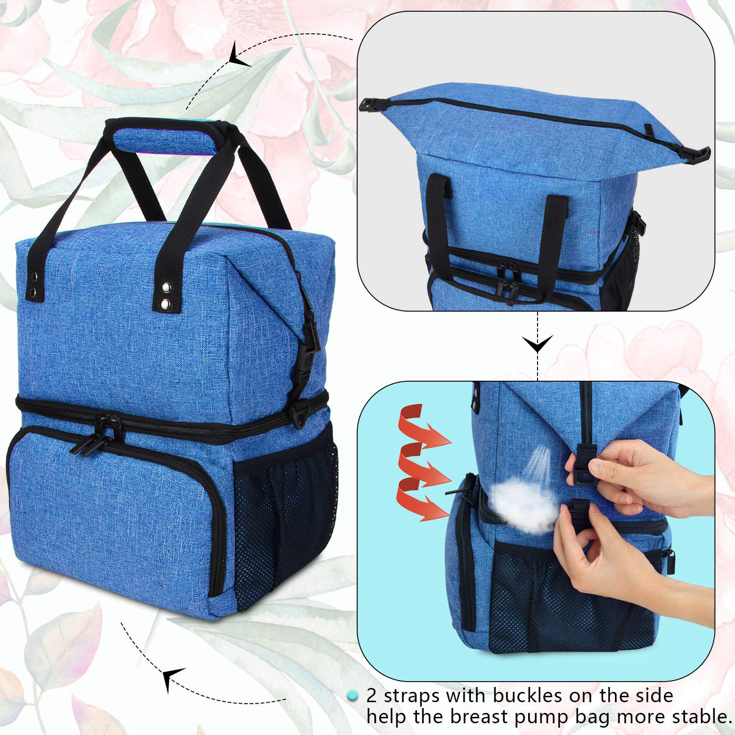 Essential Fashion Pack For Mommy With Baby Milk Storage Organizer Portable Baby Diaper Tote Bag