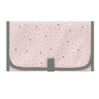 Lightweight Floral Diaper Clutch With Strap For Mom Infants Baby Portable Waterproof Changer Mat Pink