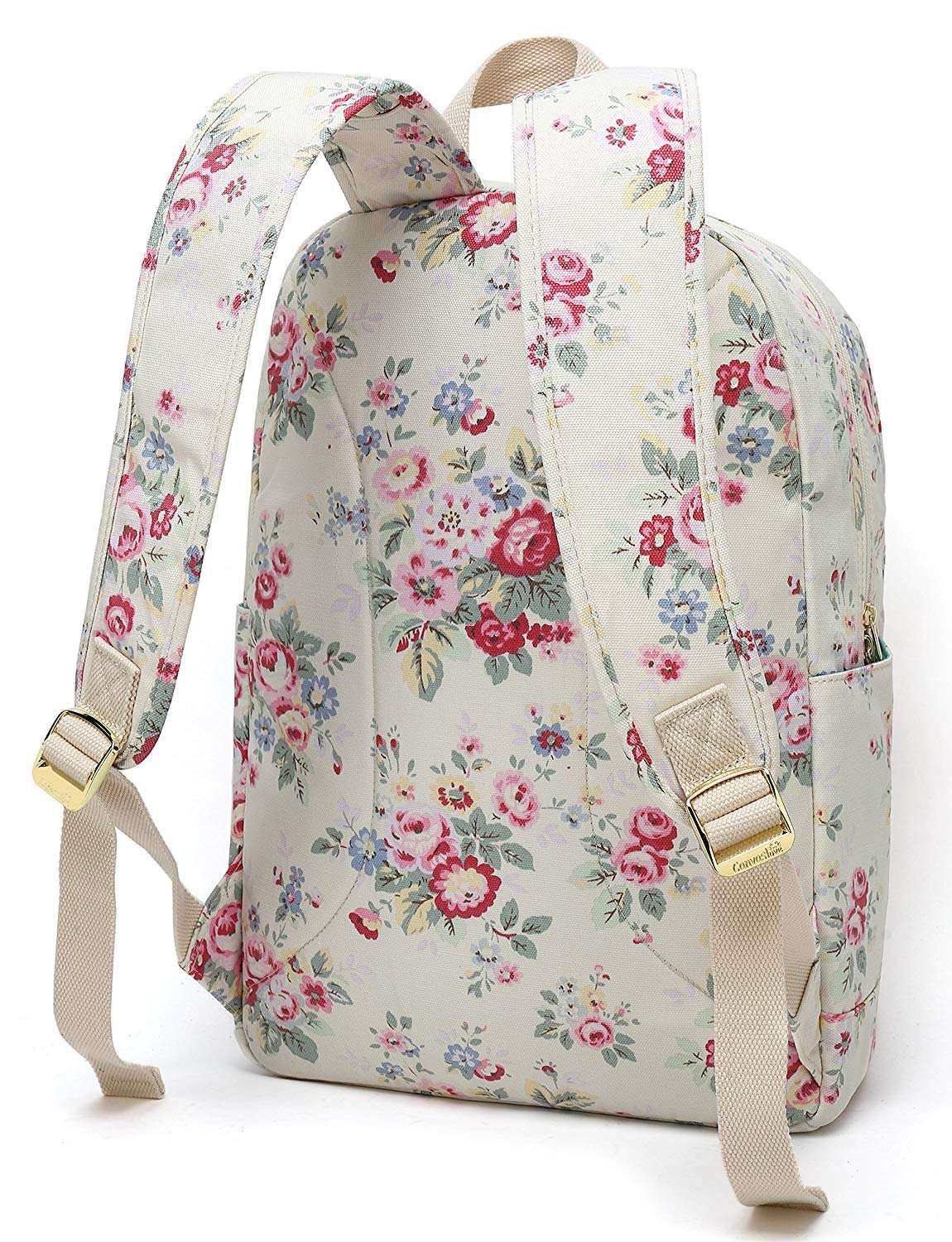 마사지 쿠션 스트랩과 USB 충전 포트가 있는 캔버스 방수 노트북 백팩 15인치