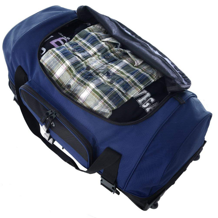 30'' 여행용 트롤리가 있는 대형 바퀴 달린 수하물 더플 백