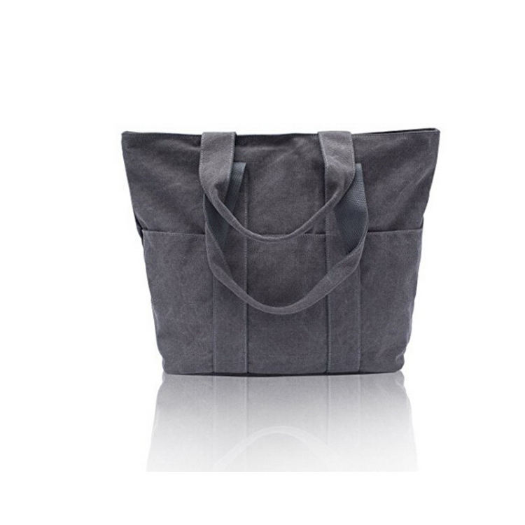 여성 맞춤형 대형 헤비 듀티 유틸리티 코튼 캔버스 숄더 토트 백