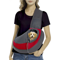 Breathable Mesh Pet Carrier Sling Pet Cat Carry Crossbody Dog Walking Bags for Dog with Non-Slip Shoulder Strap