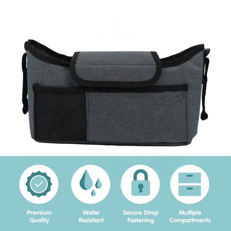 Multi-functional Stroller Organizer With Thermal Cup Holder Baby Stroller Accessories Storage Bag For Bottle Diaper Toy