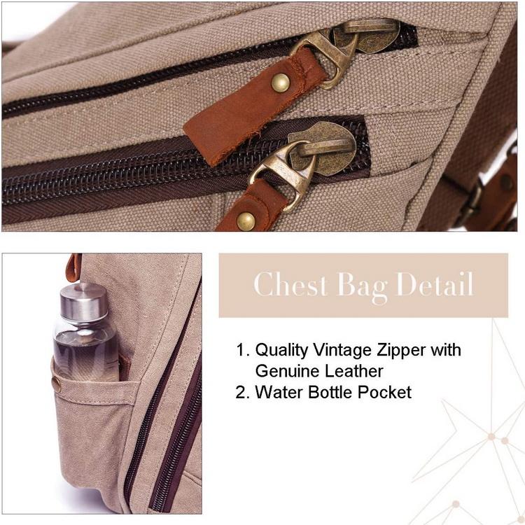 Canvas tote shopping shoulder sling bag wholesale sling bag for men casual canvas chest bags