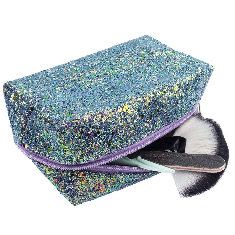 Girls Ladies Stylish Makeup Pouch Bag Fashion Sparkling Glitter Cosmetic Bag Multipurpose Organizer Pouch