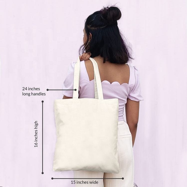 personalized reusable canvas tote bag custom printing promotion blank cheap durable wholesale cotton tote bag