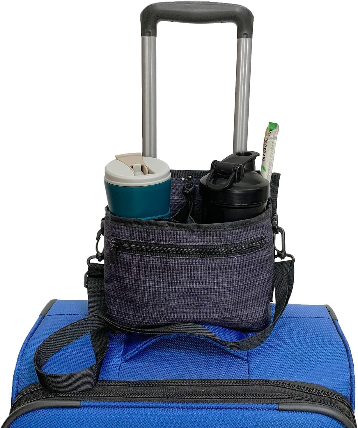 New Thermal Luggage Travel Cup Holder Bag With Shoulder Strap Insulated Travel Drink Caddy Free Your Hand Oem Acceptable