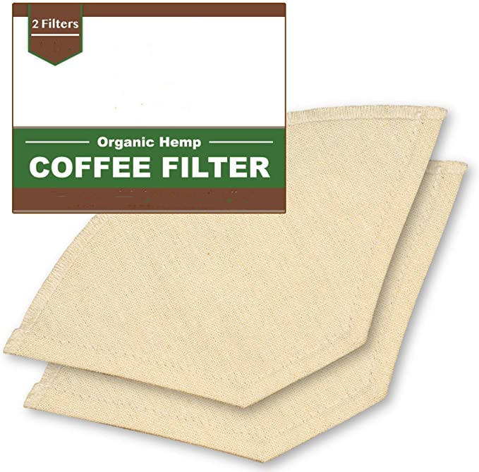 Organic Hemp Cloth Coffee Filters Pour Over Reusable Cone Coffee Filters for Drip Coffee Makers Cheap Wholesale