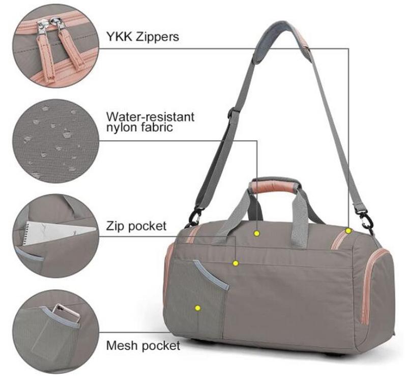 Large Capacity Waterproof Gym Duffel Sports Tote Bags Shoulder Travel Organizer Duffle Sports Bag for Women