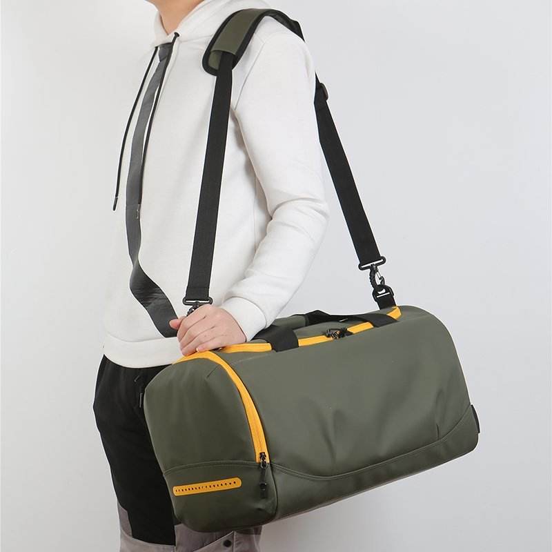 Wholesale large capacity hand held portable design waterproof custom travel gym sport wet and dry duffle bag with logo
