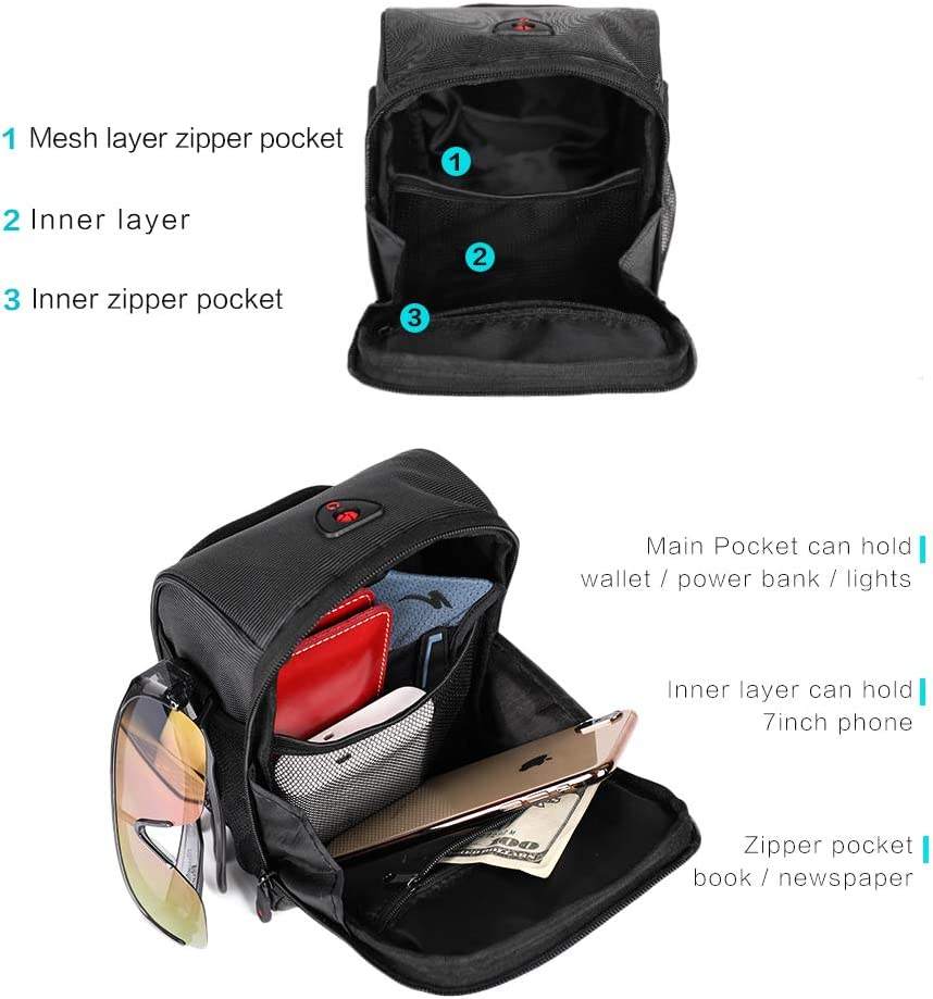 Hot Sale Black Durable Material Water-resistant E Scooter Bag Professional Bike Handlebar Bag