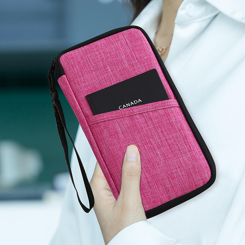 Travel Document Wallet Passport Holder Certificate Document Holder with Handle Card & Note Holder Cheap Wholesale