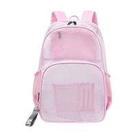 Custom Laptop Student Bag Mesh Backpack Semi -Transparent Waterproof Backpack Bags Girls School Bags for Teenagers