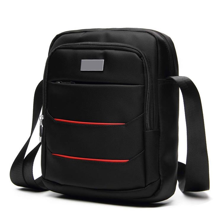Nylon water resistant outdoor travel tablet laptop bag messenger bag adjustable