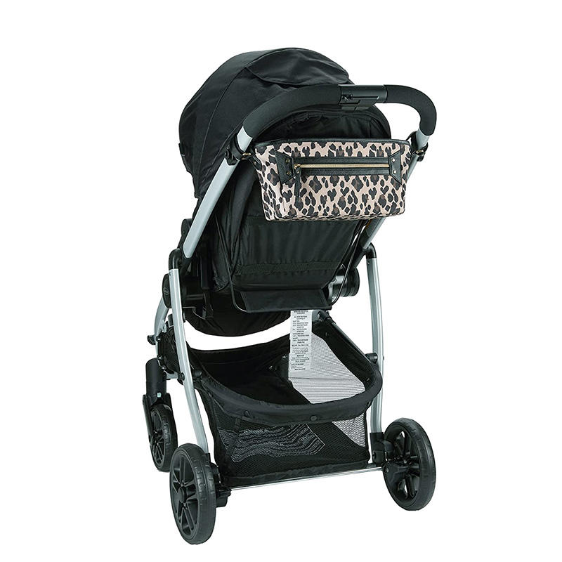 Fashion Mommy Leopard Hanging Stroller Caddy Organizer Bag For Diaper Baby Milk Bottle