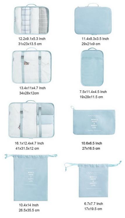 여행 가방 도매용 큐브를 포장하는 새로운 스타일의 접이식 여행 정리함