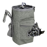 Outdoor Walking Dog Poop Bag Dispenser Pet Treat Holder Drawstring Pouch With Adjustable Strap