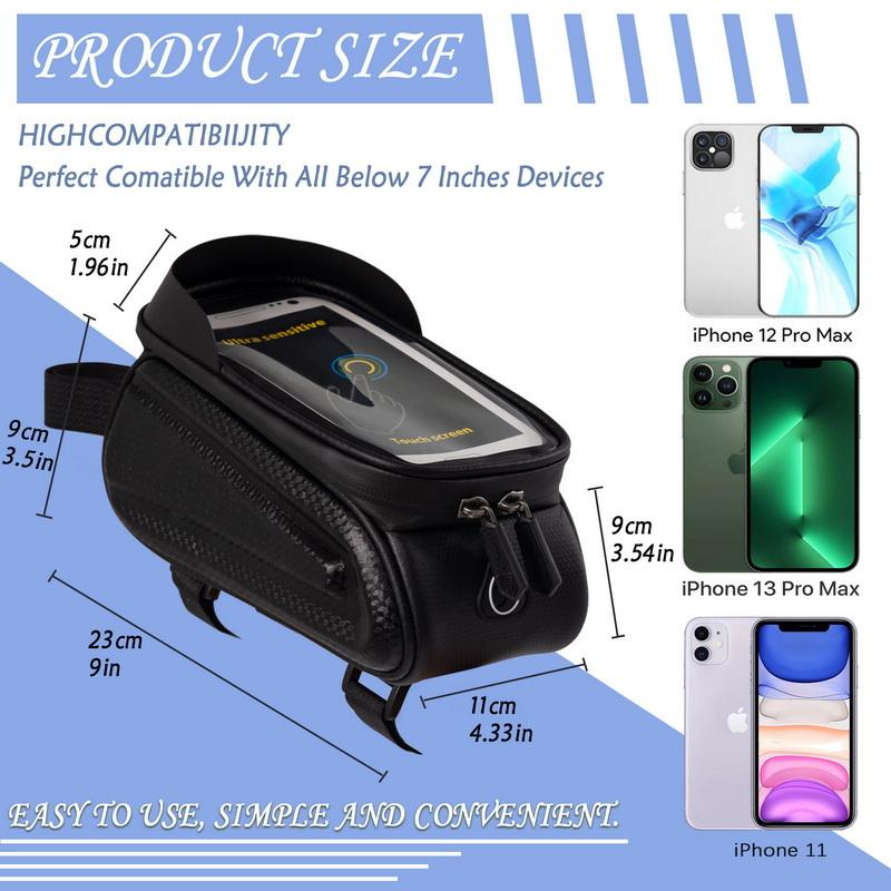 2022 Outdoor Unisex Waterproof Cycling Accessories Front Top Tube Frame Phone Holder Bike Bag Bicycle Bags