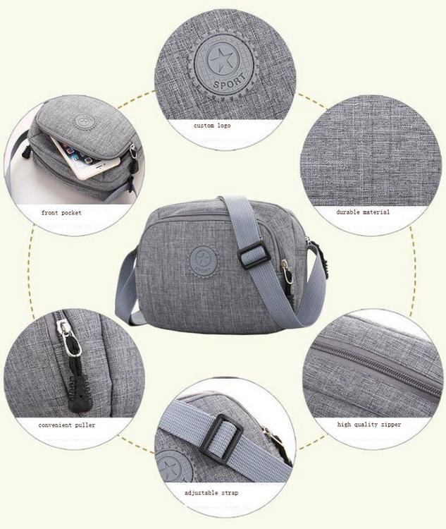 High quality oxford waterpropf shoulder bag women eco friendly outdoor travel chest sling bags