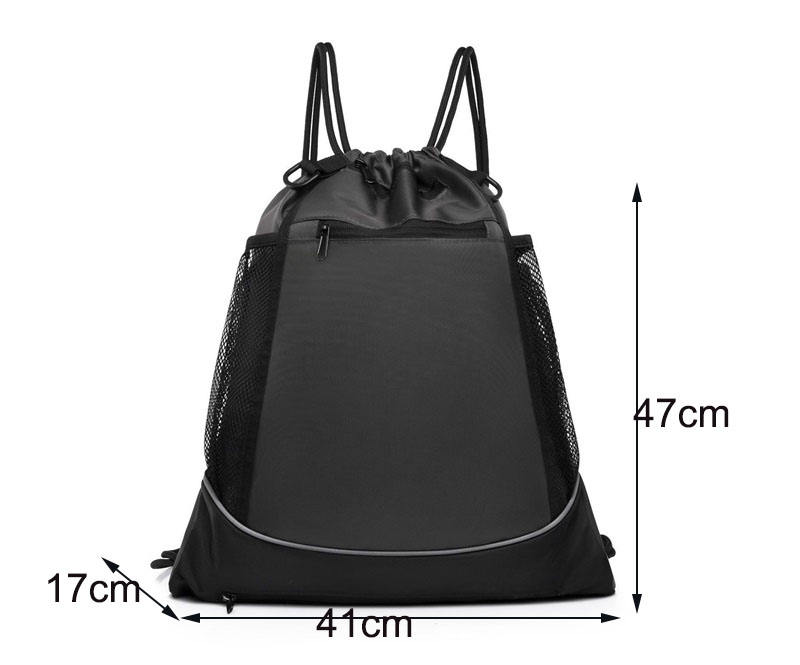Multifunction Waterproof Nylon Cotton Drawstring Basketball Backpack Football Shoes Bag with Dectable Mesh Ball Bag