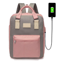 Unisex High School Ladies Bookbags USB Charging Tote Bag School Laptop Bags Backpack For Teenage