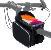 Bike Phone Front Frame Bag - Waterproof Bicycle Top Tube Cycling Phone Mount Pack Phone Case