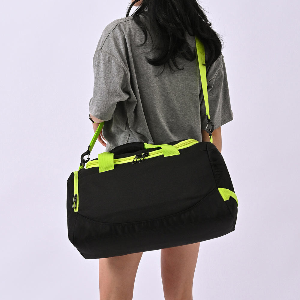 custom pink sports duffle bag with shoes compartment and wet pocket large travel duffel bag for women