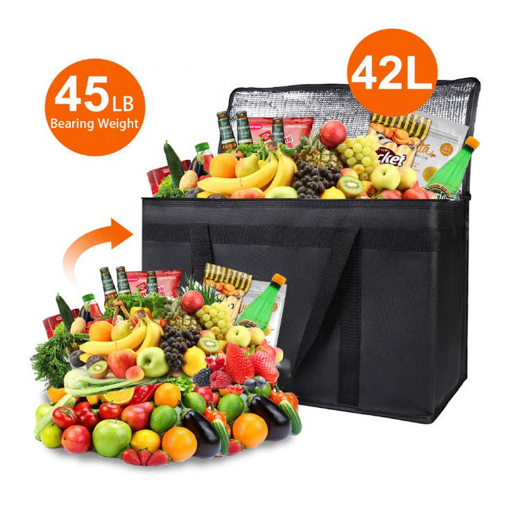 promotional cheap aluminum foil insulated bag for storage food portable carry food delivery thermal tote cooler bag