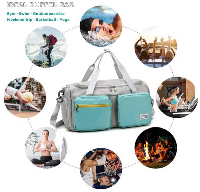 New Designed Custom Gym Travel Overnight Duffle Bags Women Yoga Dance Weekend Sport Duffel Bag for Girls