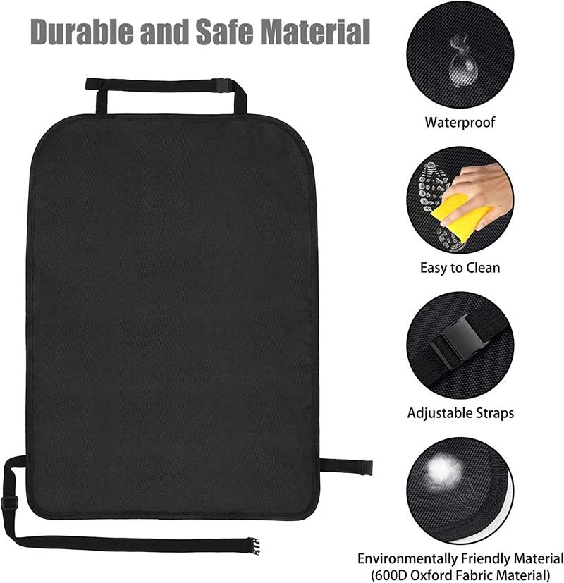 Auto Seat Back Kick Protectors for Kids Waterproof Automotive Car Back Seat Cover Protect from Dirt Large Kick Mats for Car