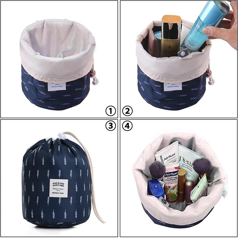 Wholesale Customize Makeup Travel Toiletry Drawstring Cosmetic Bag Custom Logo Cosmetics Packaging Bags