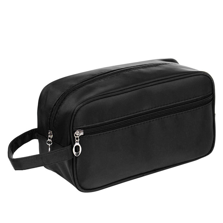 Trousse de toilette ronde en cuir PVC pour hommes de haute qualit&eacute;