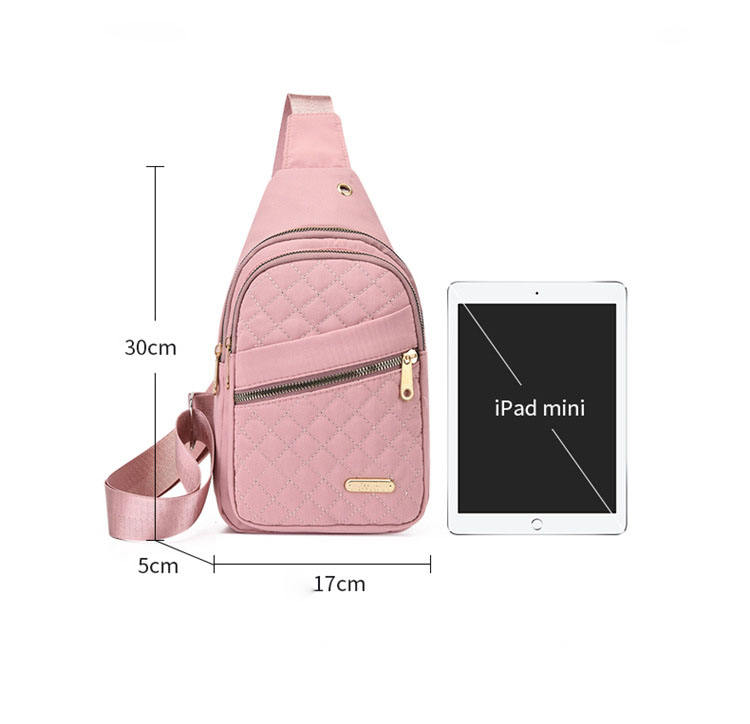 Quilted Usb Charging Sport Sling Anti-theft Shoulder Bag Ladies Mobile Sling Bags Backpack for Women
