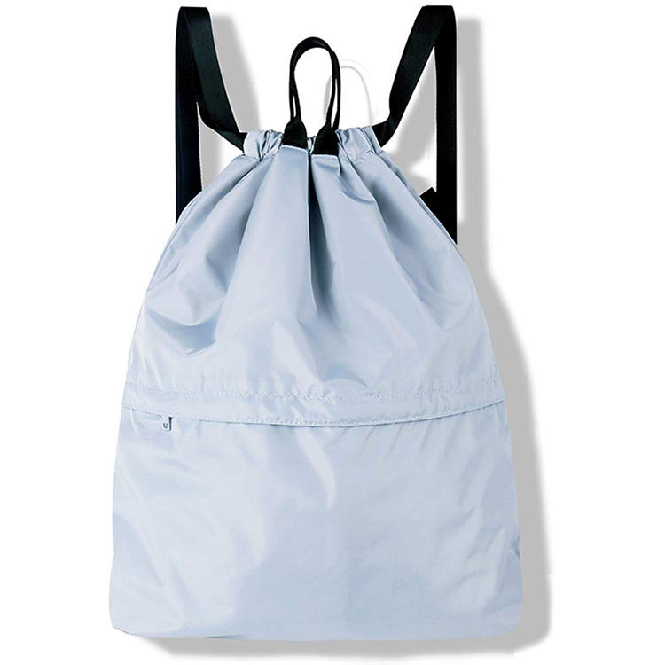 Wholesale Cheap Custom Logo Drawstring Backpack Lightweight Polyester Sport Travel Bag