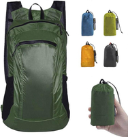 Factory price wholesale green foldable backpack waterproof top quality folding backpack for hiking camping